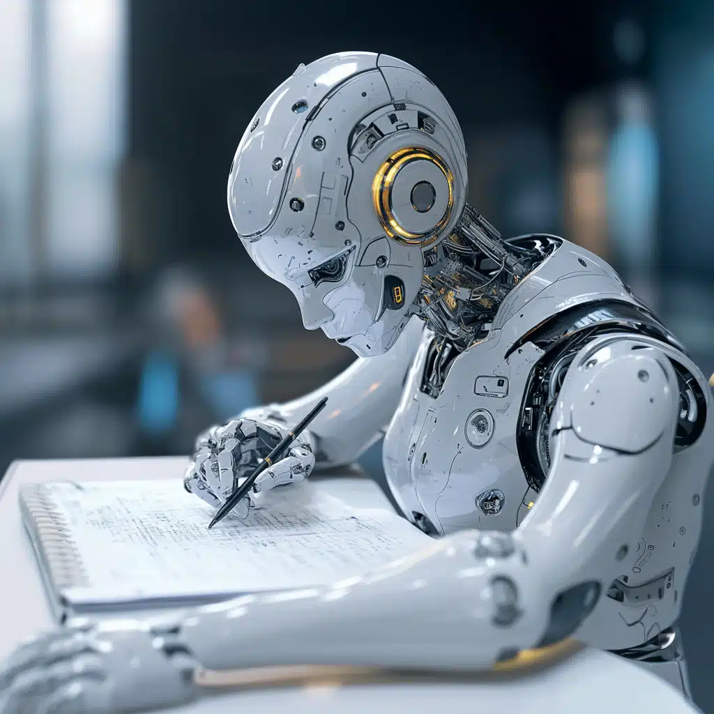 KI Roboter schreibt